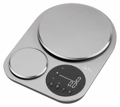 Digitale Küchenwaage, Doppelplattform, 5 kg, Edelstahl, LED-Display