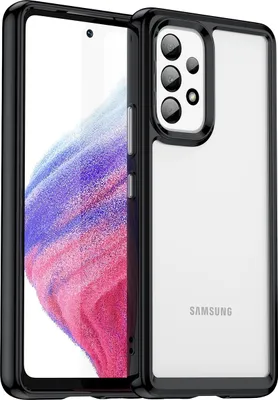 Immagine prodotto di Custodia per Samsung Galaxy A53 5G trasparente, antiurto TPU silicone custodia protettiva nero