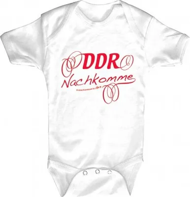 Produktbild von Babystrampler mit Print – DDR Nachkomme – 08389 weiß - 0-24 Monate Größe - 6-12 Monate