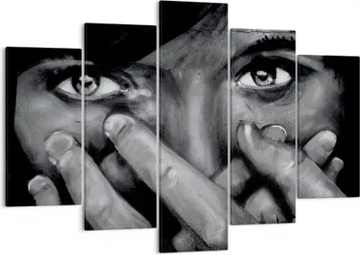 Produktbild von Bild auf Leinwand - Leinwandbild - Graffiti Wand Farbe Malerei - 150x100cm - Wand Bild - Wanddeko - Leinwanddruck - Bilder - Kunstdruck - Wanddekoration - Leinwand bilder - Wandkunst - EA150x100-0459
