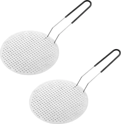 Produktbild von 2x Edelstahl Frittier-Einsatz für Pfanne ø 24 cm Frittiersieb Bratpfanne Siebeinsatz Frittiereinsatz
