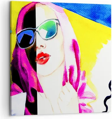 Produktbild von Bild auf Leinwand - Leinwandbild - Frau Modell - 50x50cm - Wand Bild - Wanddeko - Wandbilder - Leinwanddruck - Bilder - Kunstdruck - Wanddekoration - Leinwand bilder - Wandkunst - AC50x50-3958