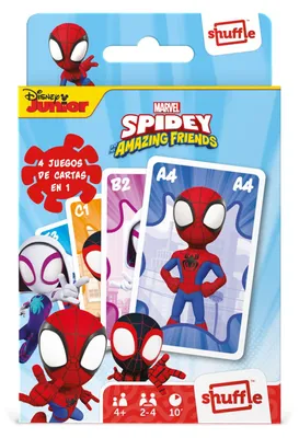 Produktbild von Shuffle Disney 4-in-1 Spidey Fournier Kartenspiel Mehrfarbig  Mehrfarbig One Size
