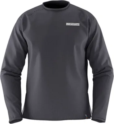 Dunkelgrauer Pullover 'Tufa Sweater M' von La Sportiva; langärmlig mit Rundhalsausschnitt.