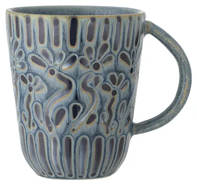Produktbild von Bloomingville Samsin, Einzelbild, 0,15 l, Becher, Universal, Blau, Steingut