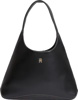Obrázok produktu pre Tommy Hilfiger Zip Pocket TH Monogram Hobo Bag, Kabela, Dospelý, OS, Čierna, Polyuretán (PU), 1 kusov