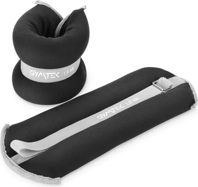 Produktbild von Gymtek® Záťažové manžety - 2x 1,5 kg - Závažia na nohy a ruky, členkové závažia, nastaviteľné závažia, závažia na nohy - Pilates, silový tréning