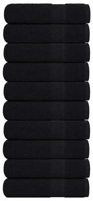 Immagine prodotto di vidaXL Asciugamani FROGN, 10 pezzi, nero, 50x100 cm, 360 g/m²