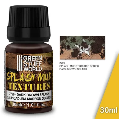 Produktbild von Green Stuff World GSW2790 – Spritzschlamm-Texturen – Dunkelbraun – 30 ml – Neu