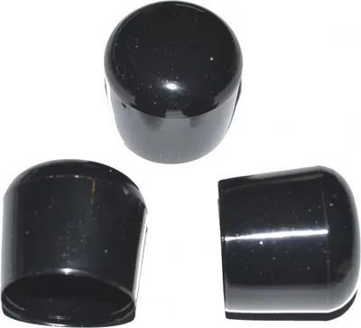 Produktbild von 25 x Kappe für Rundrohr D=25 / 26 mm L= 24 mm schwarz PVC
