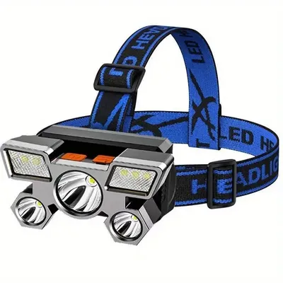 Obrázok produktu pre Čelovka s USB nabíjaním-Modrá KP30513