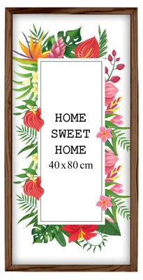Produktbild von MG Design Braun Bilderrahmen 40 x 80 cm - Aus echtem Holz mit Acrylglas, zum Aufhängen & Aufstellen, für Fotos, Poster & Puzzle