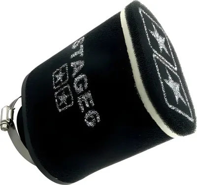 Produktbild von RACING DOPPELSCHICHT großer schwarzer Luftfilter mit 70 mm Anschluss.