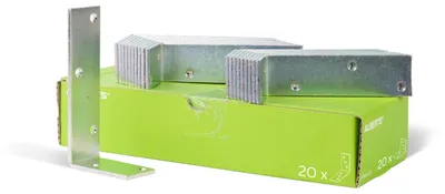 Produktbild von Alberts Balkenwinkel | galvanisch verzinkt, dickschichtpassiviert | 75 x 150 x 40 mm | 20er Set