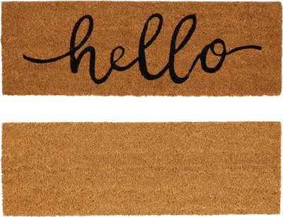 Produktbild von Nicola Spring Kokosfaser-Stufenmatten – 60 x 20 cm – Hello – 2er-Pack