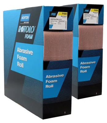 Zdjęcie produktu dla Papier ścierny na gąbce Norton Rotolo A275 P400