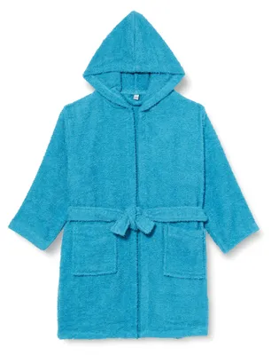 Immagine prodotto di Playshoes, accappatoio in spugna unisex per bambini, colore turchese, taglia 98/104