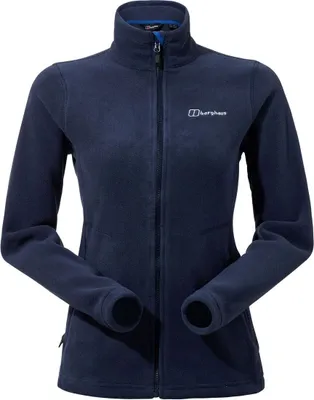 Dunkelblaue Fleecejacke von Berghaus; Modell Prism Polartec InterActive; mit durchgehendem Reißverschluss und seitlichen Taschen.