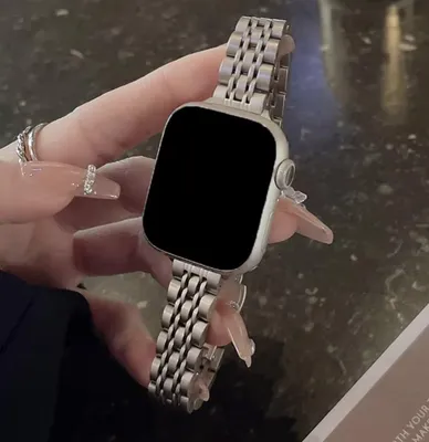 Produktbild von CHPN – Sternenlichtfarbenes Armband passend für Apple Watch 38/40/42 – Farbe Sternenlicht – Uni – Schickes Armband für Ihre Apple Watch