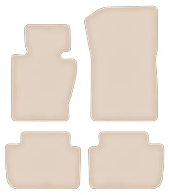 Produktbild von DURBAN Beige Velours-Fußmatten-Set für BMW X3 E83 SUV (2003-2010)