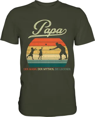 Produktbild von Papa Kinder Vater Geschenk Vatertag T-Shirt – Urban Khaki / XL