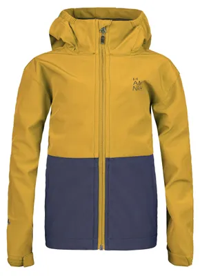 Produktbild von Kinder Softshell-Jacke Größe 122-128, wasserabweisend, winddicht, atmungsaktiv, zweifarbig, reflektierend