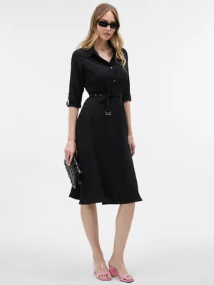 Produktbild von Orsay schwarzes Midi-Hemdkleid für Damen 34