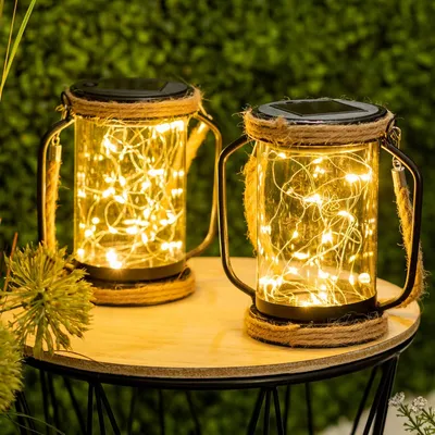 Produktbild von Solar Außen Laterne Solarlaterne 15 cm LED Lampion Solarleuchte IP44 wetterfest Hängend Dekorative Solarlampe Außenlampe Hängelaterne