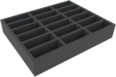Produktbild von 60 mm Schaumstoffeinlage mit 18 Fächern für Miniaturen