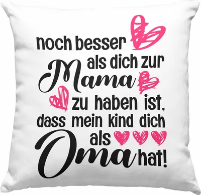 Produktbild von Trendation - Mutter Geschenk Deko-Kissen mit Füllung 40x40 Muttertag Mama Oma  Deko-Kissen mit Füllung 40x40 Süßer Spruch Geschenkidee (Blau)