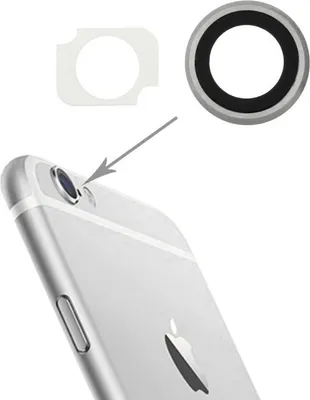 Produktbild von Kameraglas Kameralinse für Apple iPhone 6 Plus Haupt Kamera Glas + Rahmen Silber