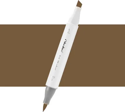 Image de Marqueur à alcool double face OHUHU Brush & Chisel, E460 Military Olive