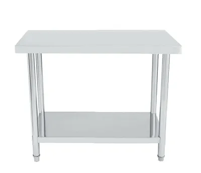 Obrázek produktu pro Bc-elec - WT120 Kuchyňský pracovní stůl Nastavitelné nohy Gastronomie Gastro Nerezový stůl Kuchyňský stůl 120x60cm Nerezová ocel