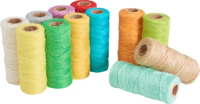 Produktbild von VBS Hanfkordel, Bunt sortiert, 12 Spulen à 50 g