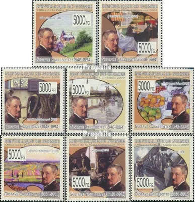 Produktbild von Briefmarken Guinea 2009 Mi 6895-6902 (kompl. Ausgabe) postfrisch Gemälde von Gustave Caillebotte