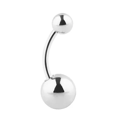 Produktbild von Taffstyle Bauchnabelpiercing Bauchnabelpiercing Banane Stecker verschiedene Größe & Farben, Silber / 1,2mm x 8mm / 6mm x 4mm
