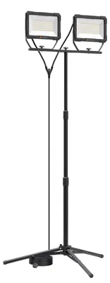 Produktbild von Northpoint LED Blackline Baustrahler Arbeitsstrahler mit Stativ Fluter Strahler 200W (2x 100W) Leistung 16000 Lumen Lichtstrom 167cm Stativ 5m Zuleitung AN/AUS Schalter