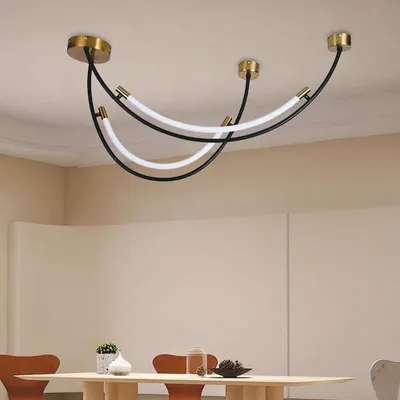 Immagine prodotto di Plafoniere di design - IP20 - corpo nero+ottone - 20 watt - 2500 lumen - 4000K