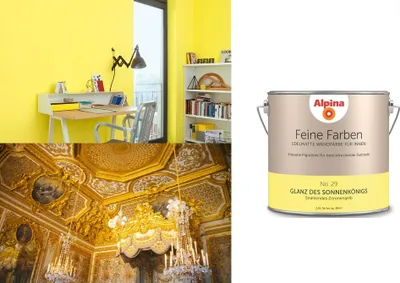 Produktbild von Alpina Feine Farben No.29 Glanz des Sonnenkönigs Wandfarbe Zitronengelb 2.5l