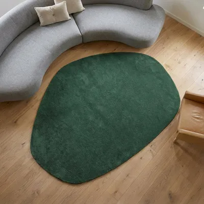 Produktbild von riess-ambiente Teppich ORGANIC 180x120cm grün Polyester Hochflor Indoor-Teppich organische Form
