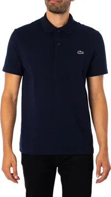 Produktbild von Lacoste Poloshirt aus Baumwollmischung in normaler Passform, Blau 3XL