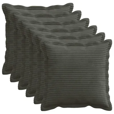 Produktbild von vidaXL Kissenbezug 6 stk. HOUTEN Anthrazit 50 x 50 cm Cord