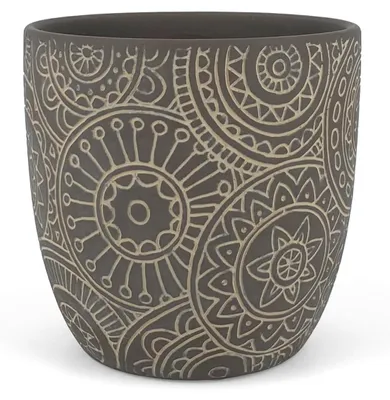 Image de Pot de fleurs en terracotta décoratif avec un diamètre de 13,5 cm