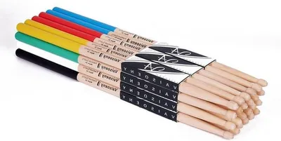 Professionelle 5A Drumsticks aus Ahornholz mit rutschfestem Gummigriff für Kinder und Erwachsene, 12 Paar Drumsticks für
