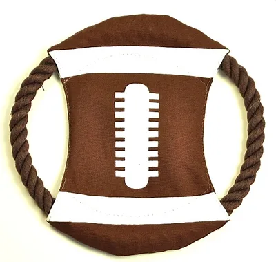 Produktbild von Hundespielzeug Zerrseil und Frisbee 22cm Ø - mit Quietscher - Baseballmotiv