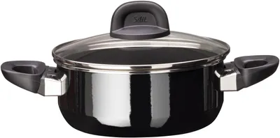Produktbild von WMF Modesto Bratentopf 20cm Line black, Schwarz, Keramik, Keramik, Keramik, Gas, Halogen, Induktion, Schwarz, Glas
