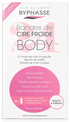 Produktbild von Byphasse - Kaltwachsstreifen für Bikinizone & Achseln - 24 Stück