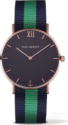Produktbild von PAUL HEWITT Sailor Line Armbanduhr Rose Gold Navy blau-grün PH-SA-R-St-B-NG-20