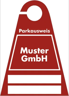 Produktbild von Dreifke® Schild Parkausweis mit weißem Firmeneindruck, Kunststoff transparent...