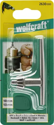 Produktbild von wolfcraft Bohrfutterschlüssel S2A I 2630000 I für Bohrfutter 10 + 13 mm von AEG,